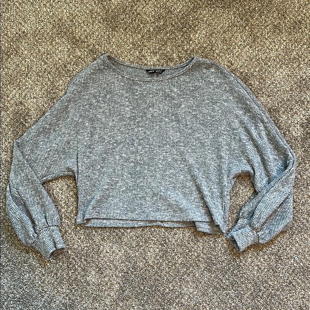 Gray Knit Women's Top
